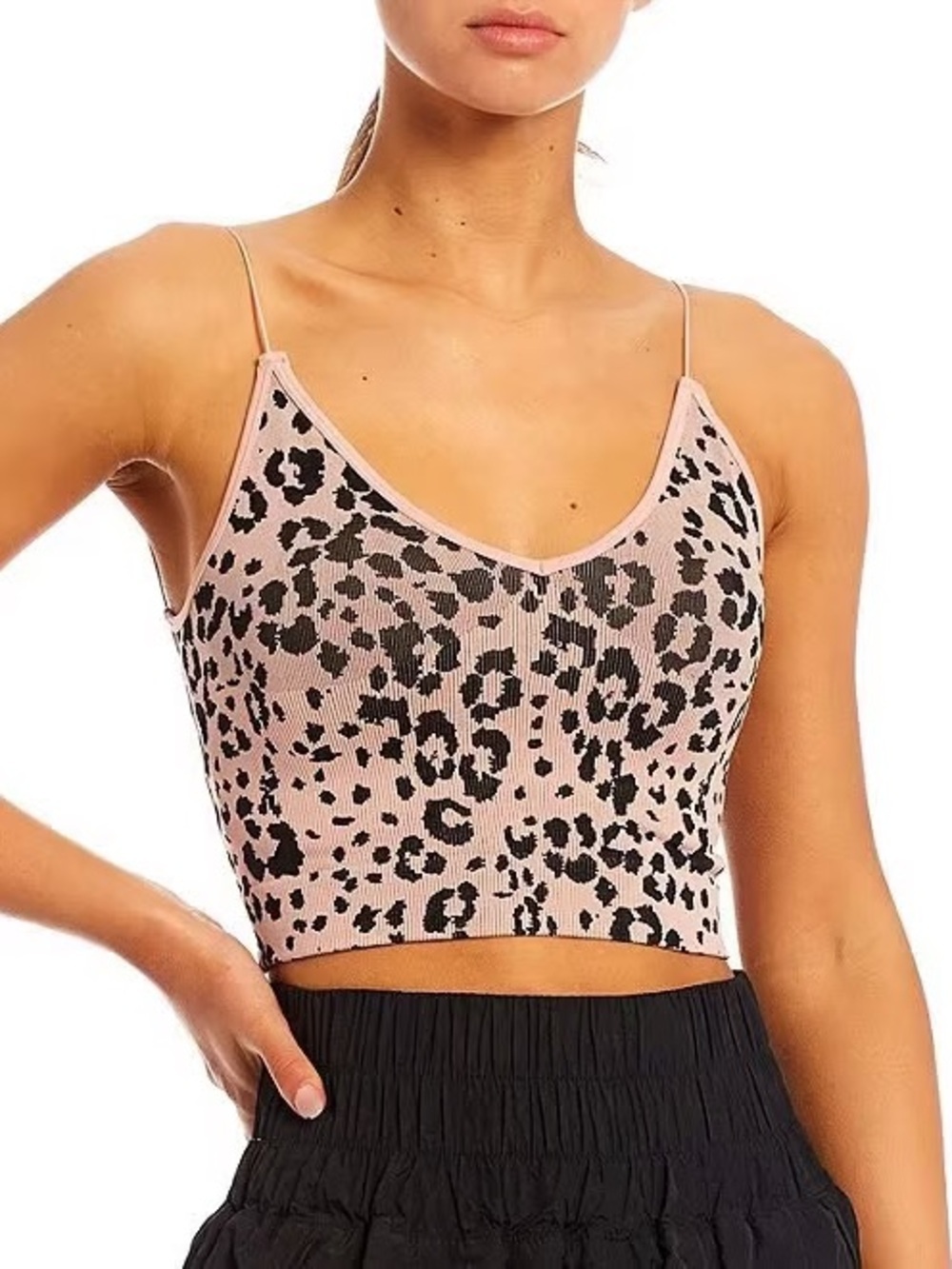 Free People Intimately Leopard Cheetah Longline Bralette XS/S